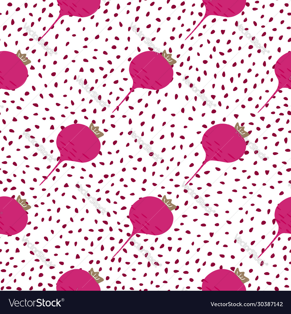 Red Radish Dot Pattern