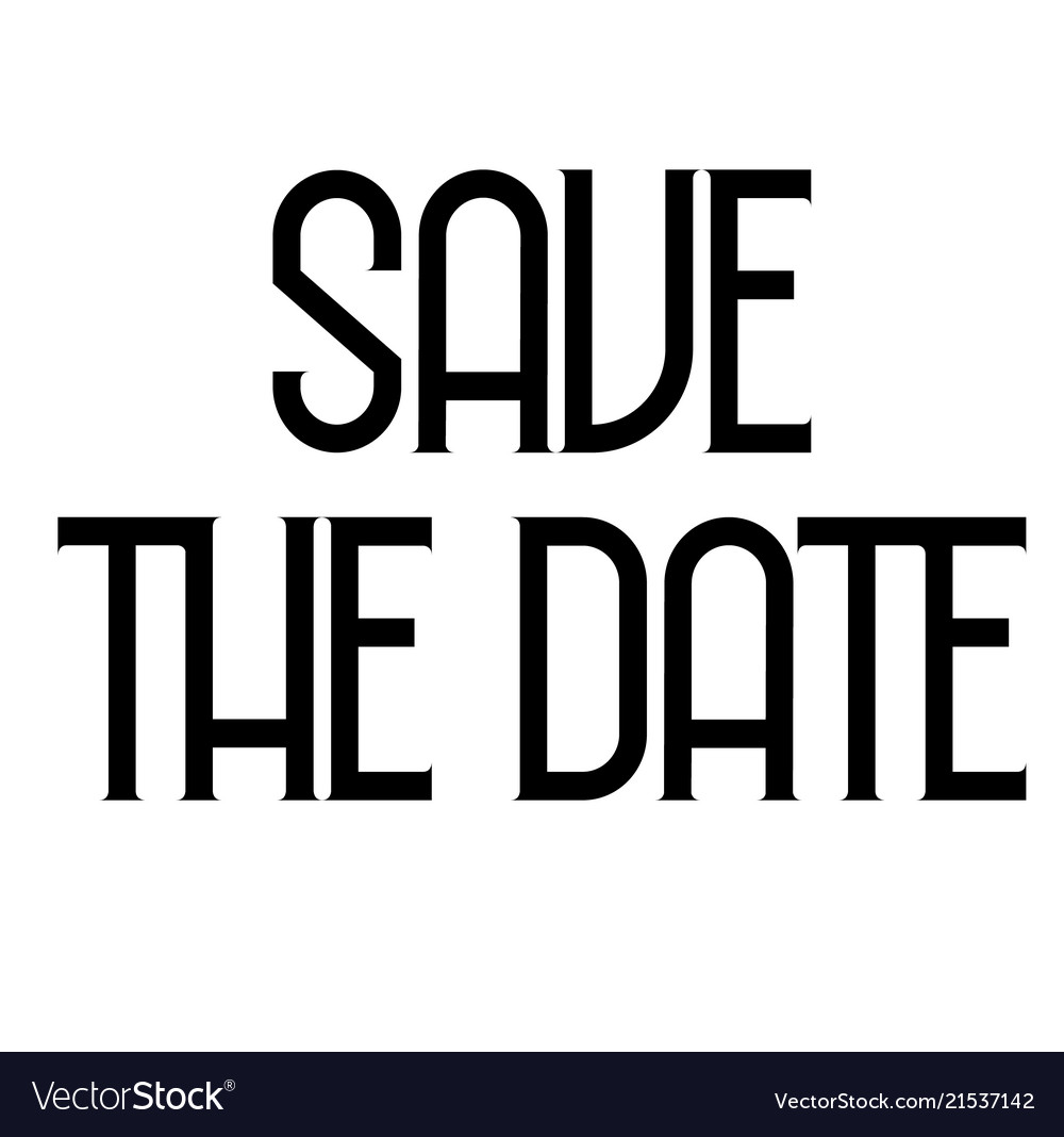 Save the date label