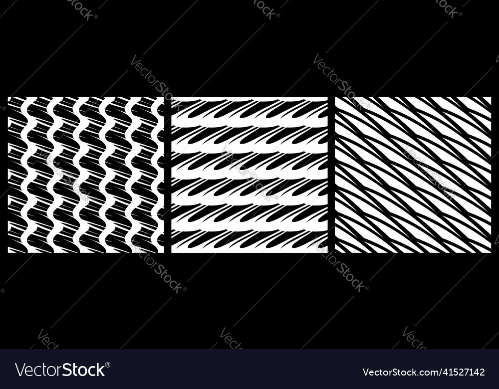 Set of 3 seamless pattern texture