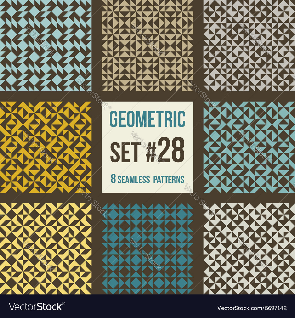 Set of eight geometric patterns