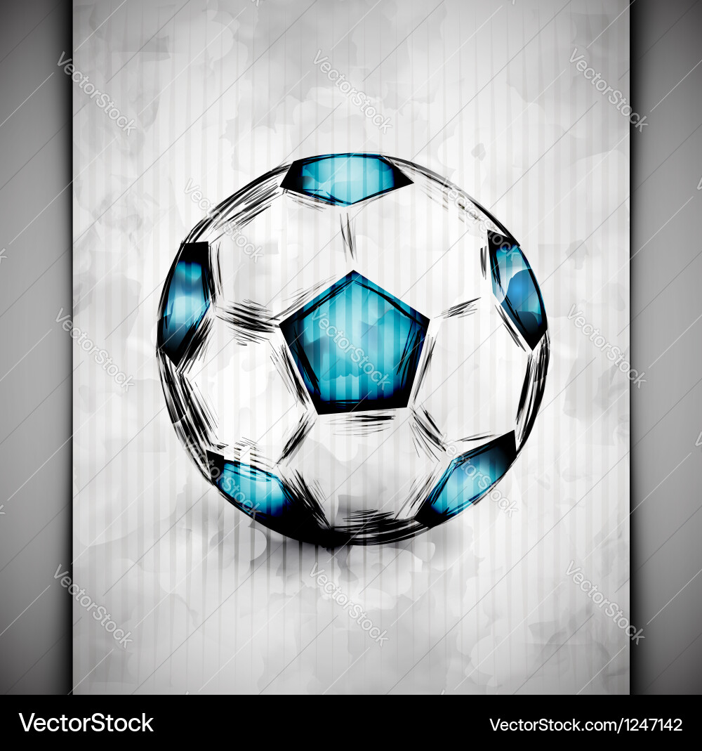 Soccer ball watercolor Royalty Free Vector Image