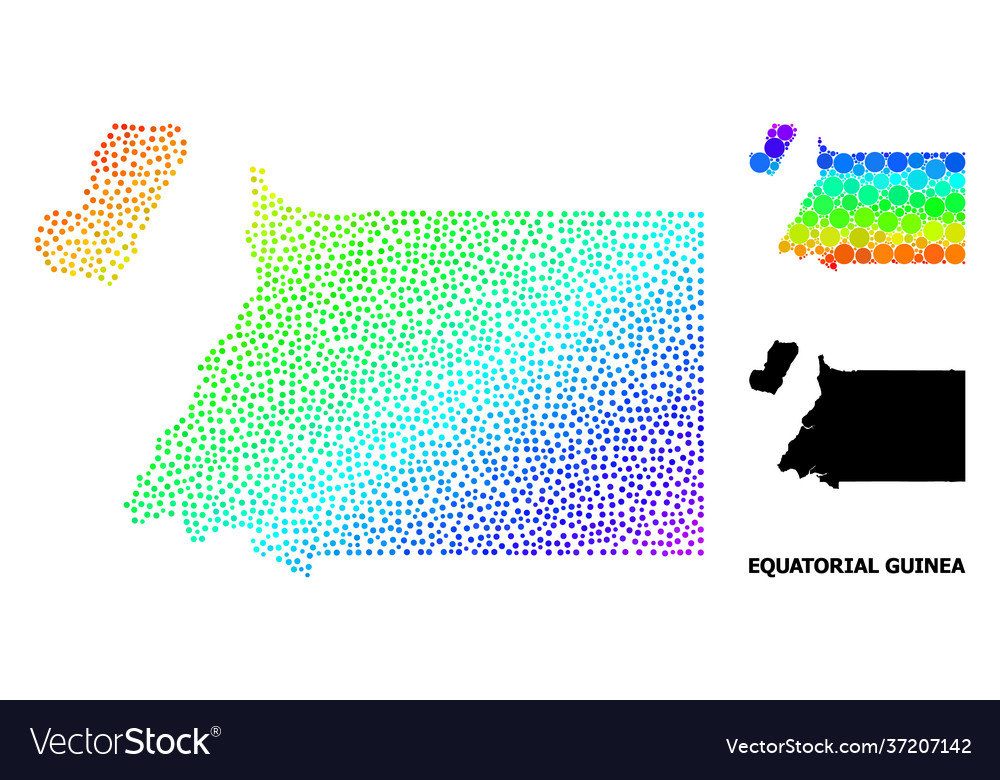 Spectrum gradient pixelated map vector image Spectrum gradient pixelated map
