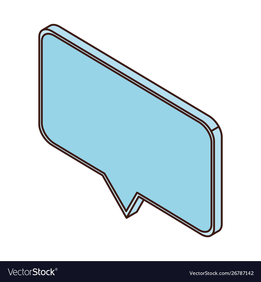 Speech bubble in 3d on white background
