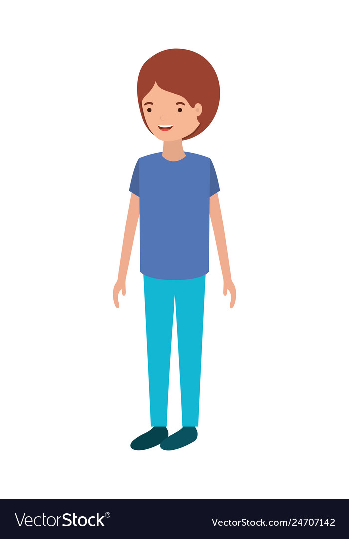 Young man avatar character Royalty Free Vector Image