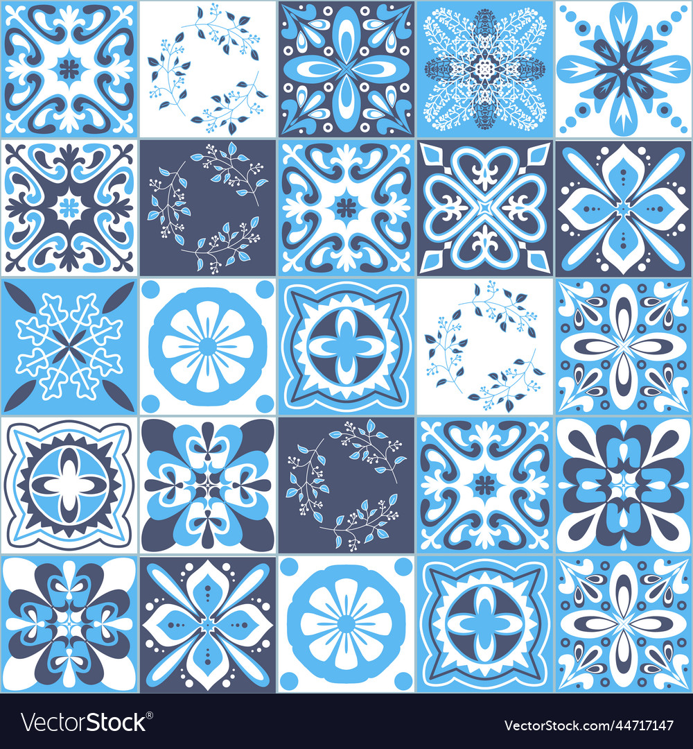 Azulejo majolica ceramic tile blue white