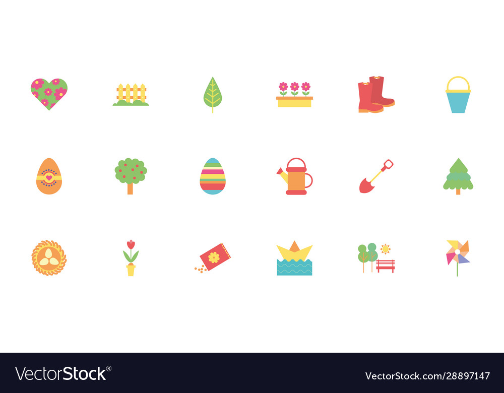 Bundle spring set icons