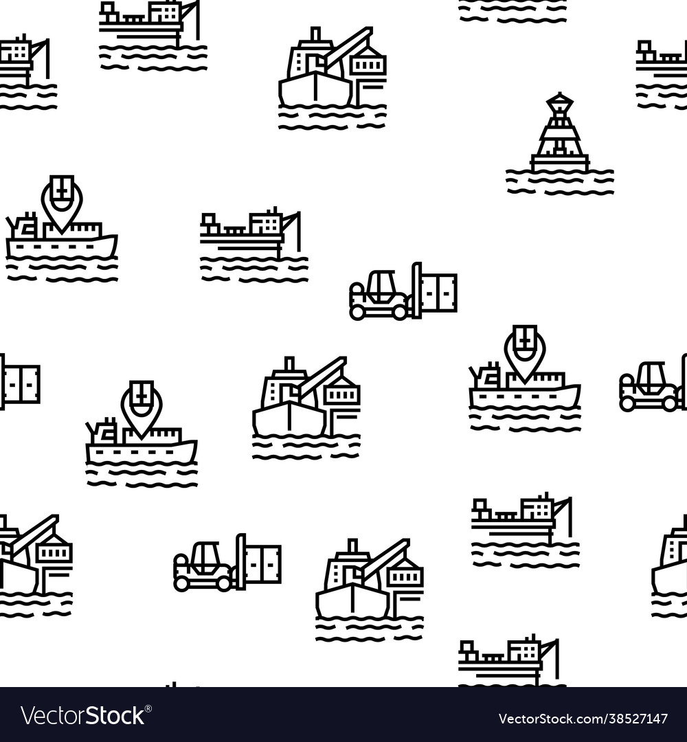 Container port tool seamless pattern