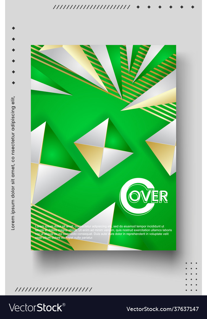 Cover design template with abstract polygons vector image Cover design template with abstract polygons
