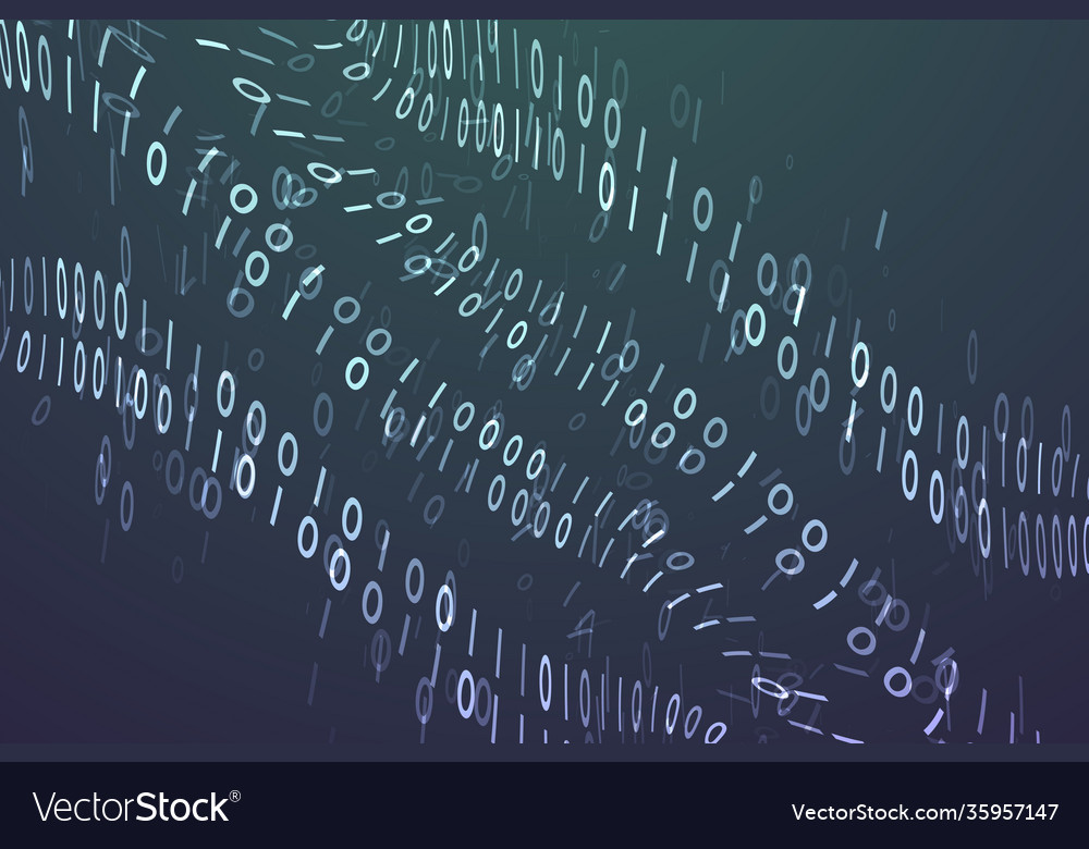 Digital code background vector image Digital code background