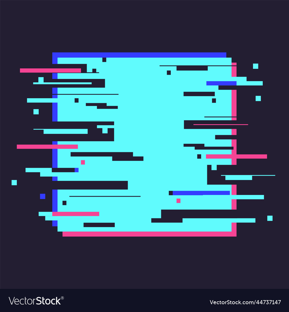 Distortion dynamic square element technology vector image Distortion dynamic square element technology