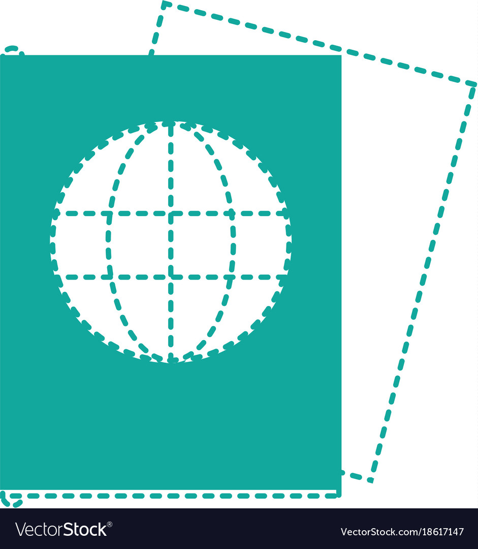 Dotted shape passport document id to international