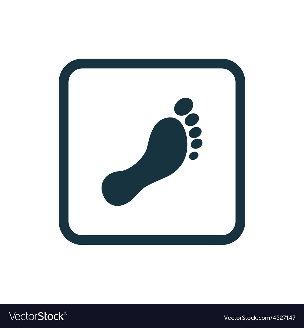 Footprint icon rounded squares button