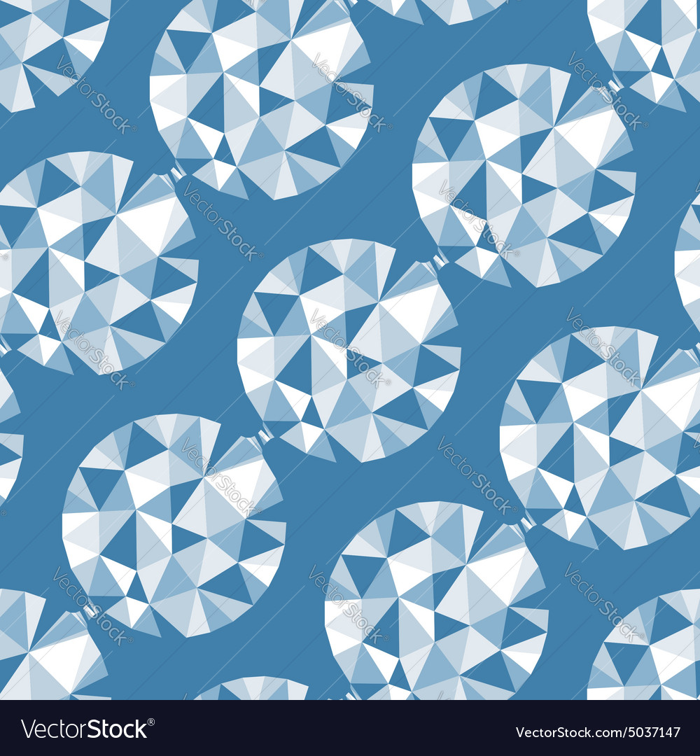 Geometric seamless pattern with gems