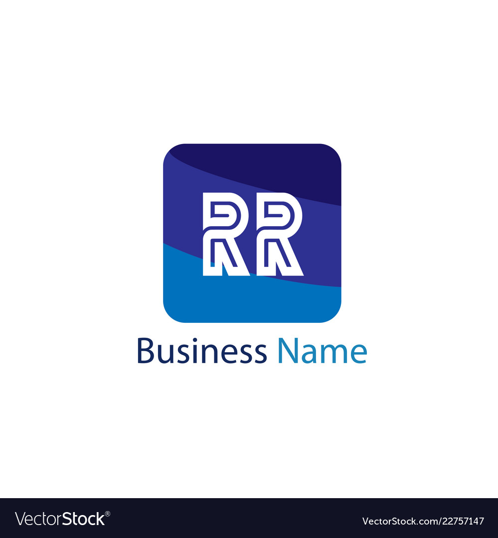 Initial letter rr logo template design