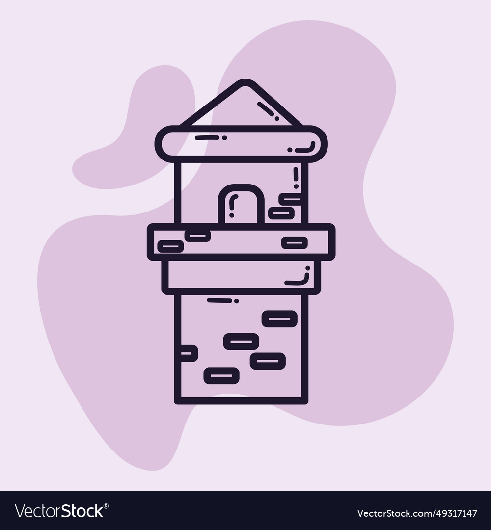 Isolated tower of castle royalty icon