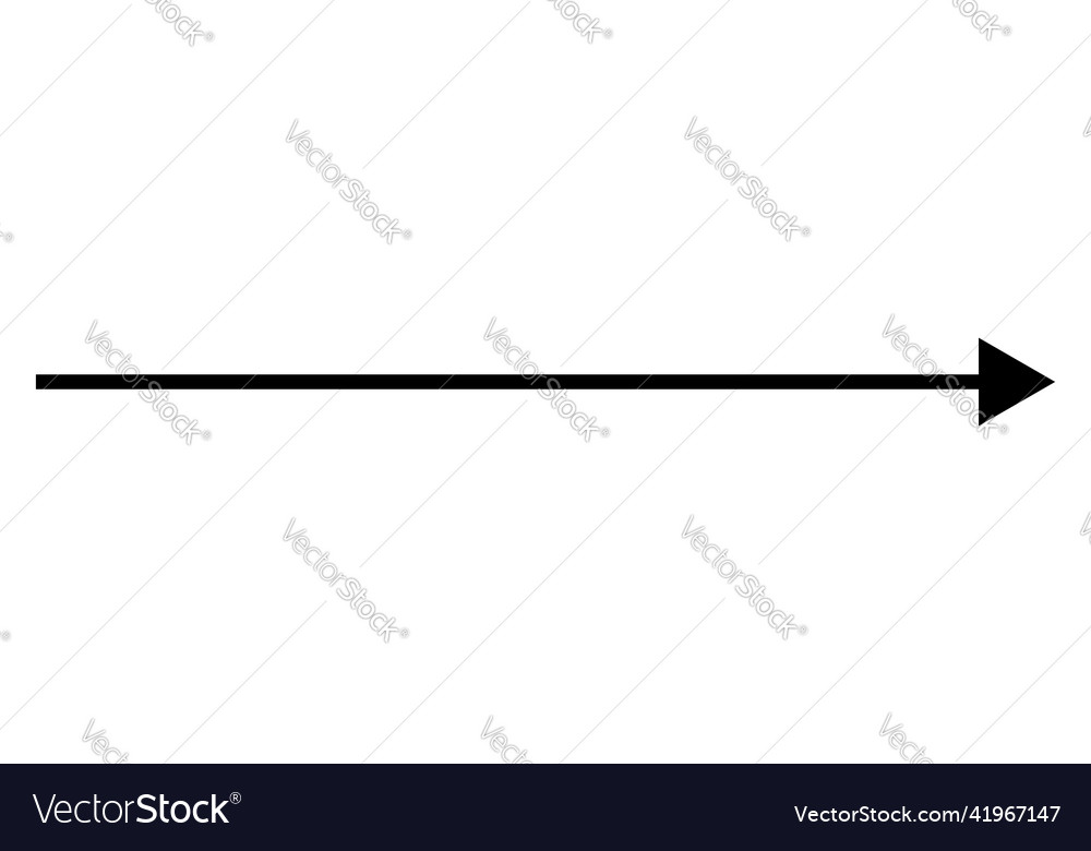 Long oblong right arrow cursor pointer element vector image Long oblong right arrow cursor pointer element