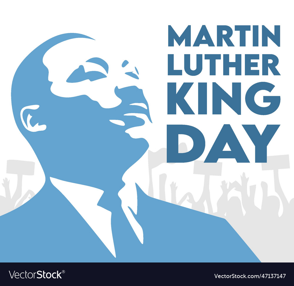 Martin luther king day with white background Vector Image