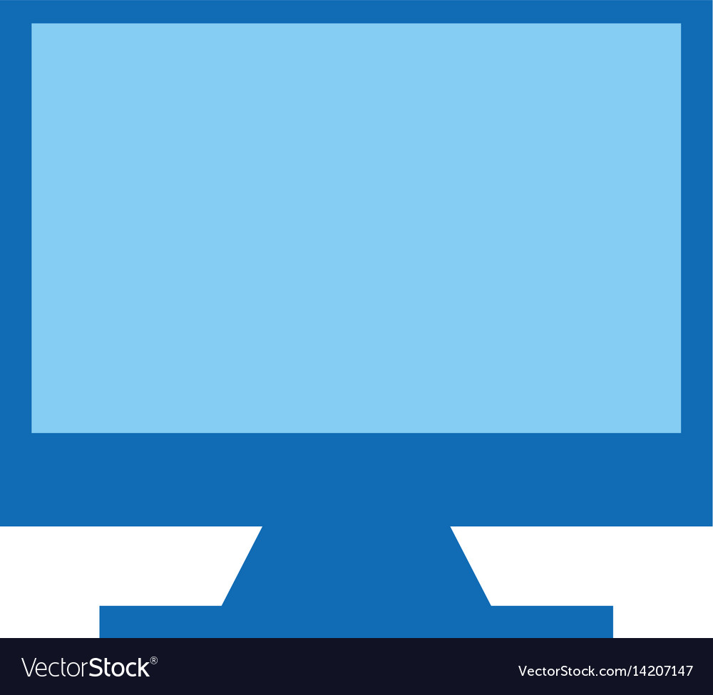 Monitor computer isolated icon