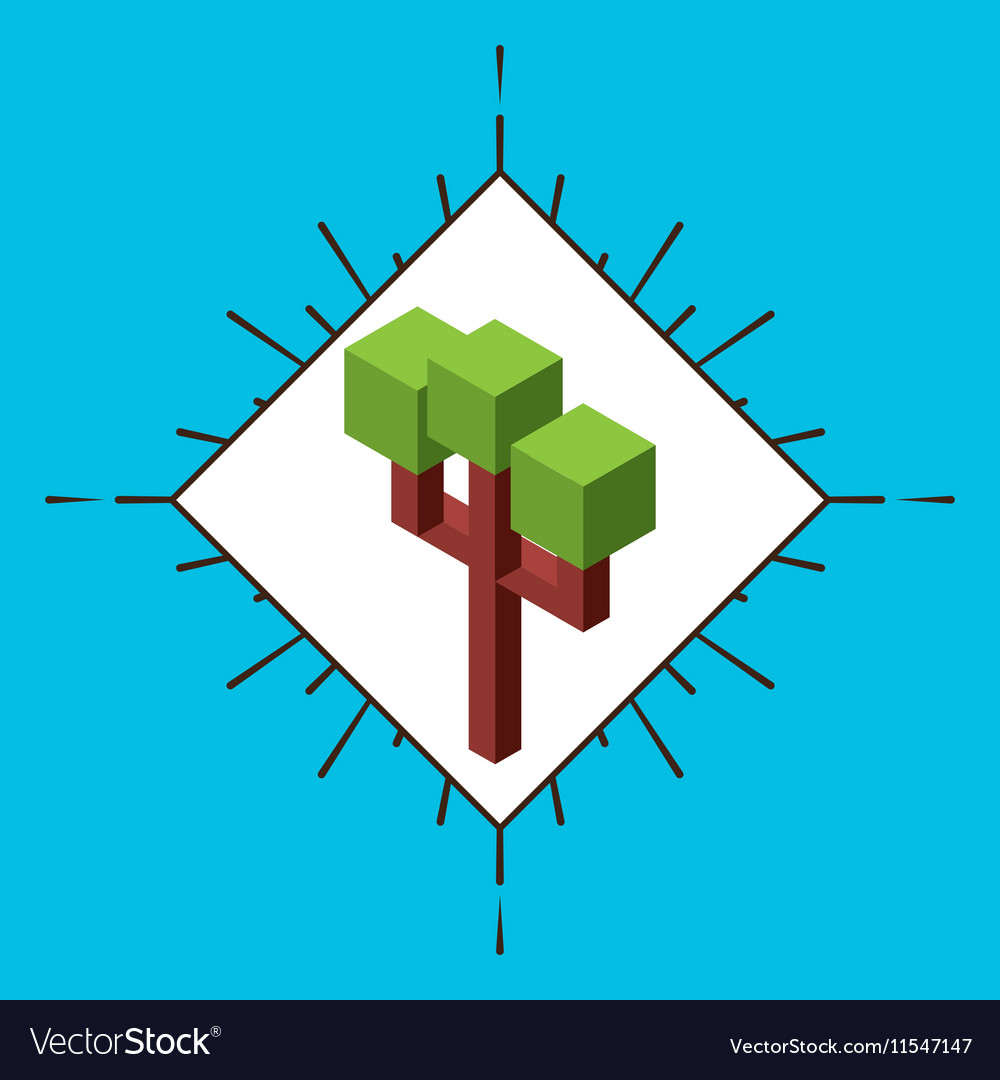 Nature element isometric icon