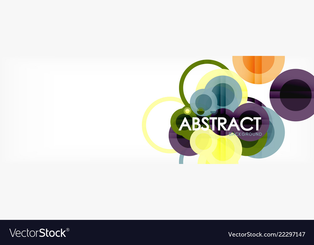 Overlapping circles design background vector image Overlapping circles design background