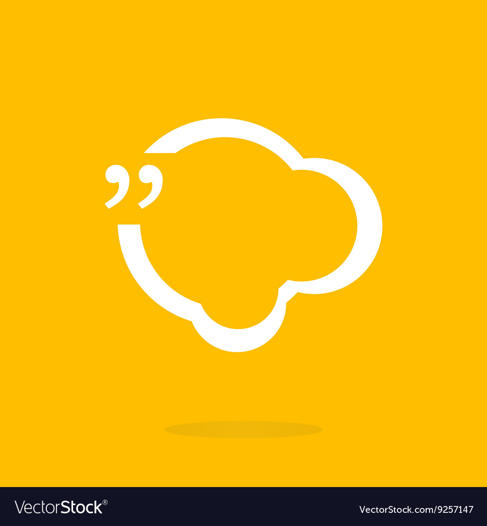 Quotation marks with thin line speech