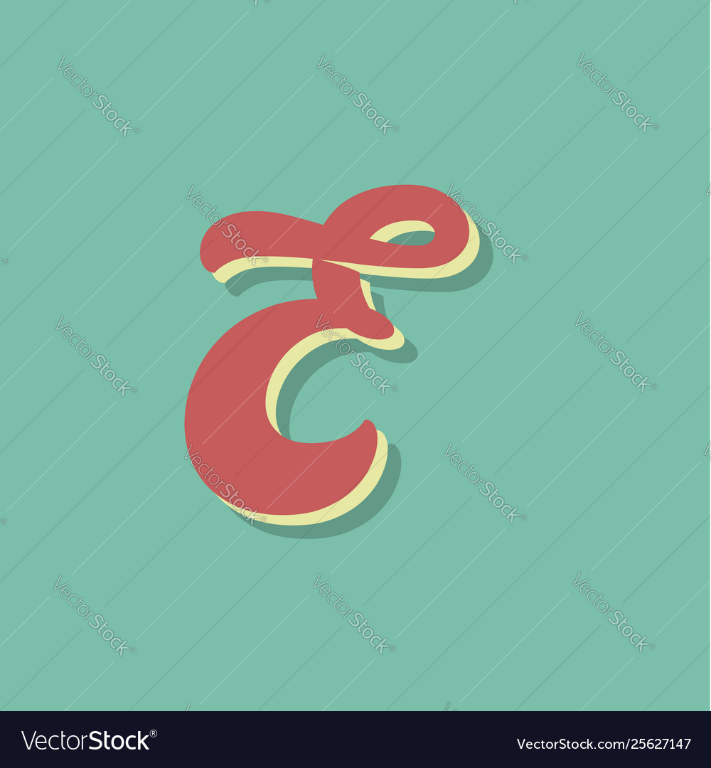 Retro character from a fontset Vector Image Retro character from a fontset