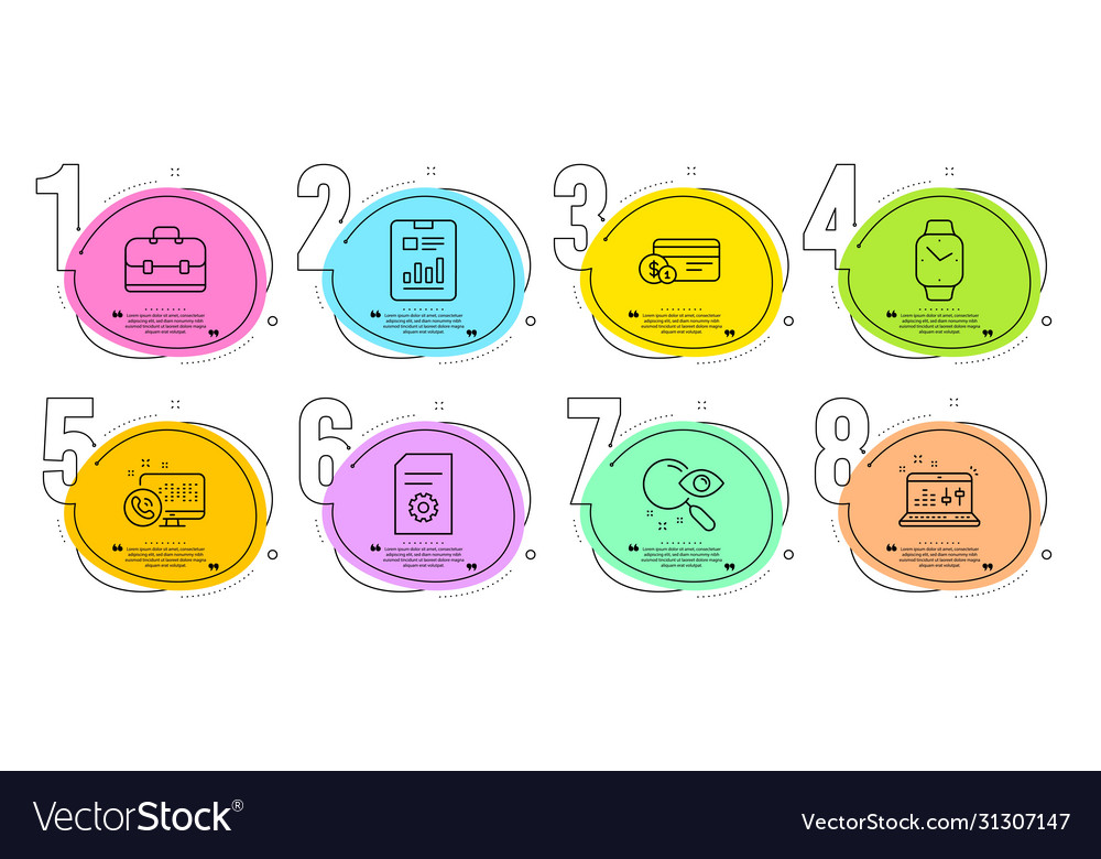 Smartwatch sound check and file settings icons vector image Smartwatch sound check and file settings icons