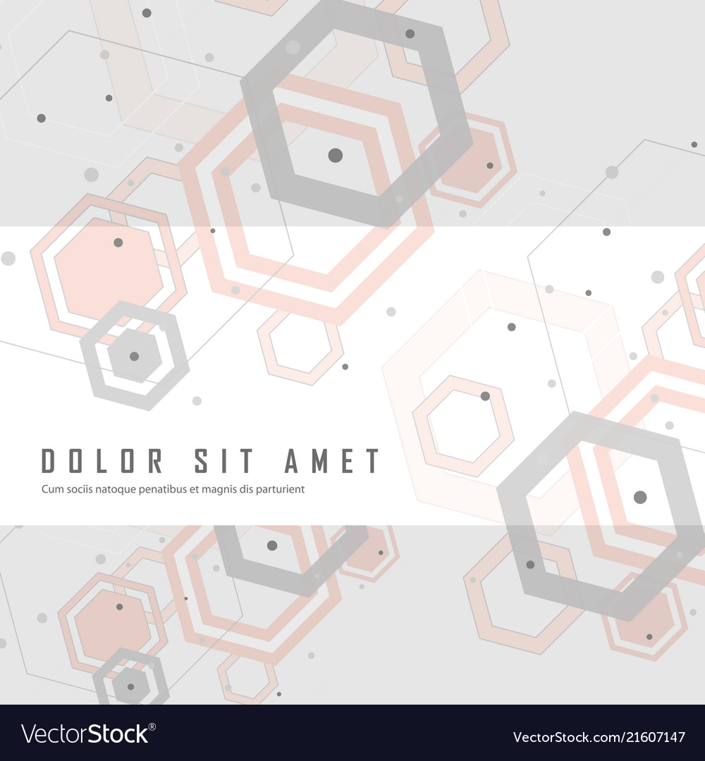 Structure pattern with connected hexagons vector image Structure pattern with connected hexagons