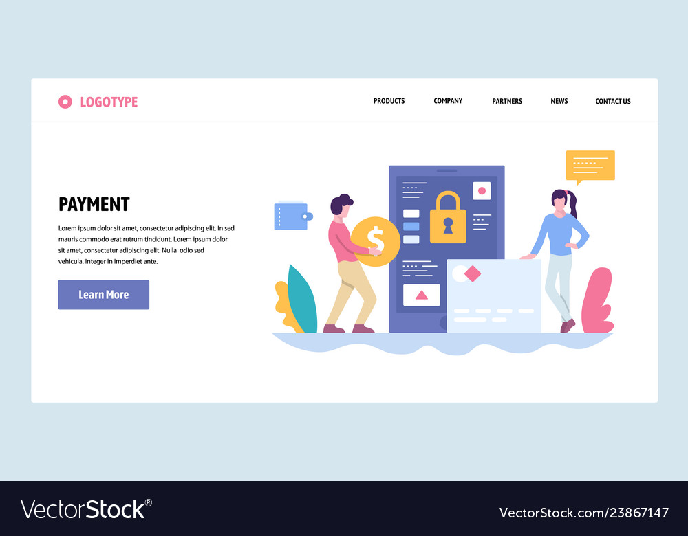 Web site gradient design template online vector image Web site gradient design template online
