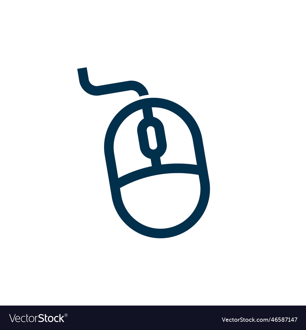 Wired wheeled computer mouse icon