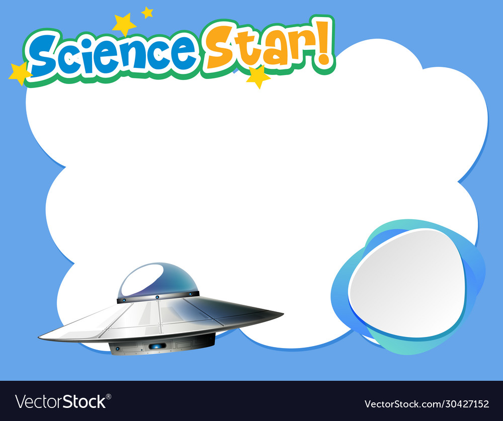 Background template design with ufo and word vector image Background template design with ufo and word