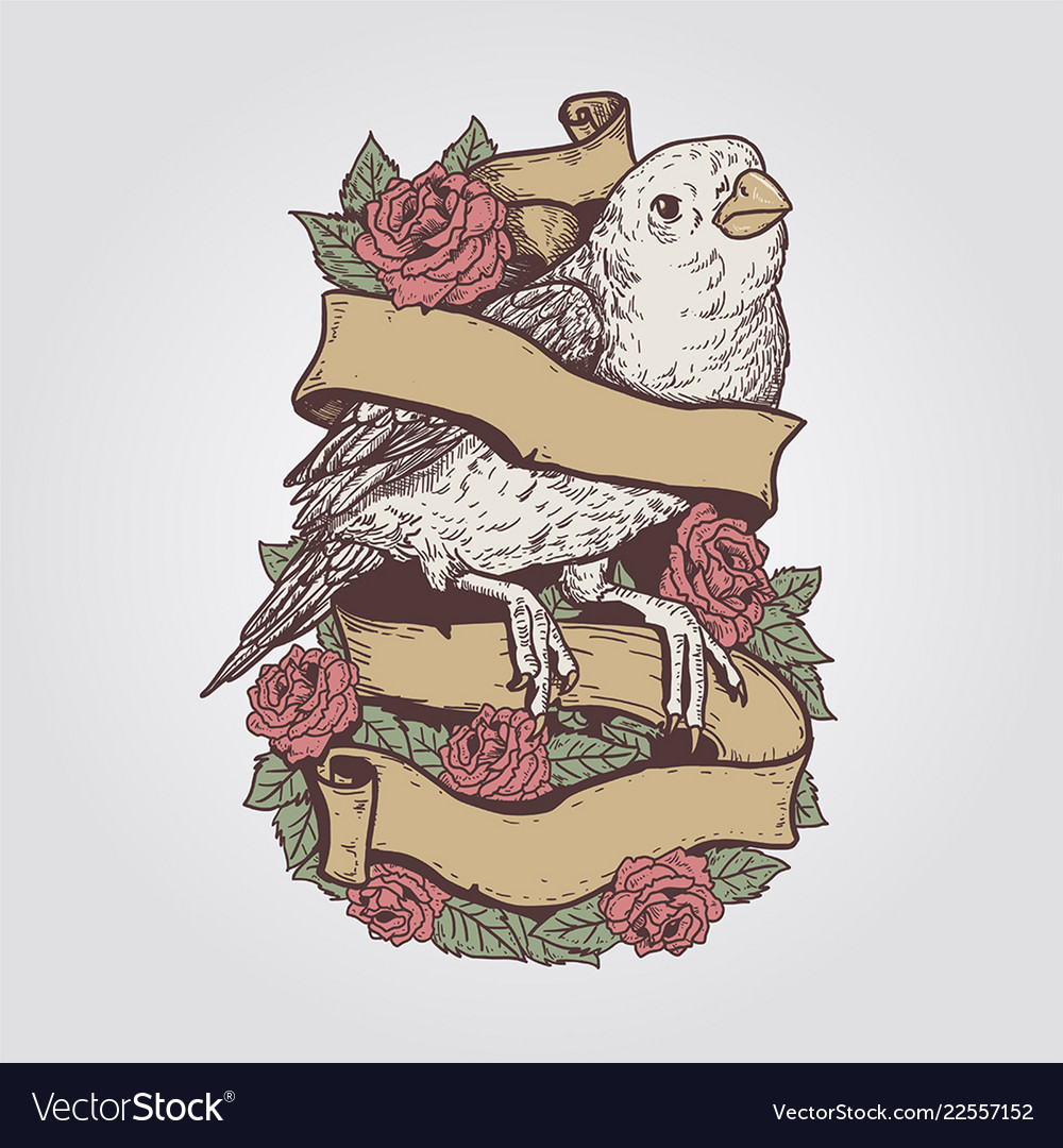 Bird tattoo vector image Bird tattoo