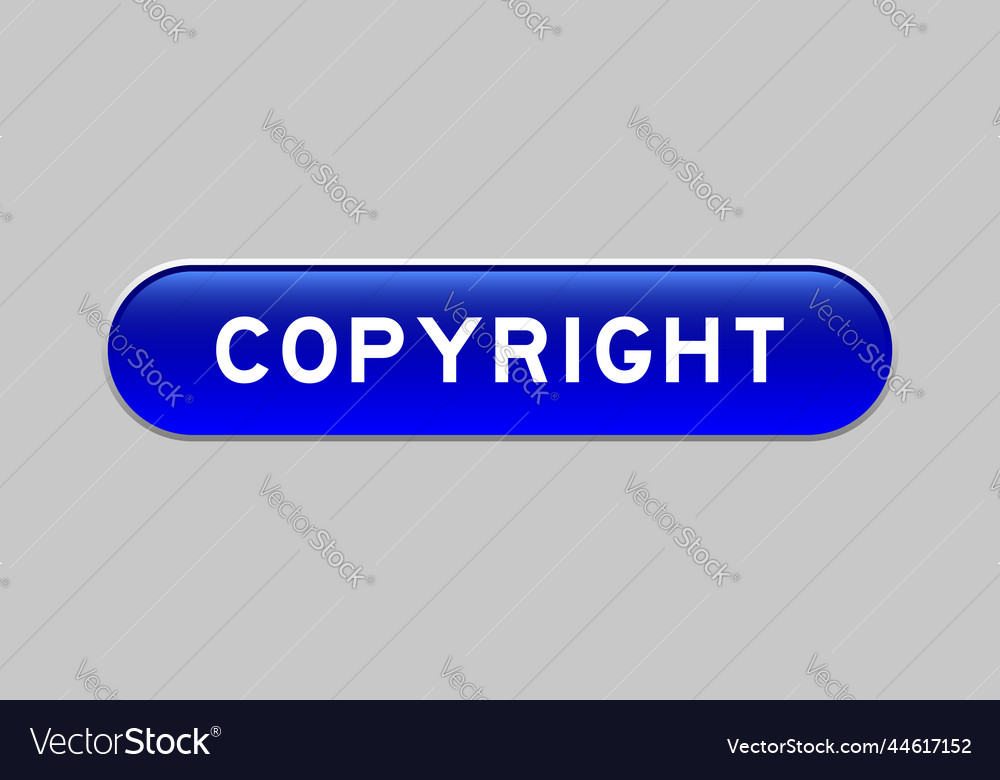 Blue color capsule shape button with word vector image Blue color capsule shape button with word