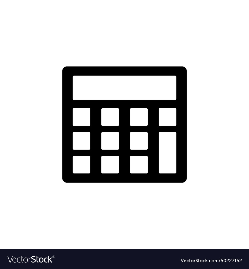 Calculator flat icon Royalty Free Vector Image