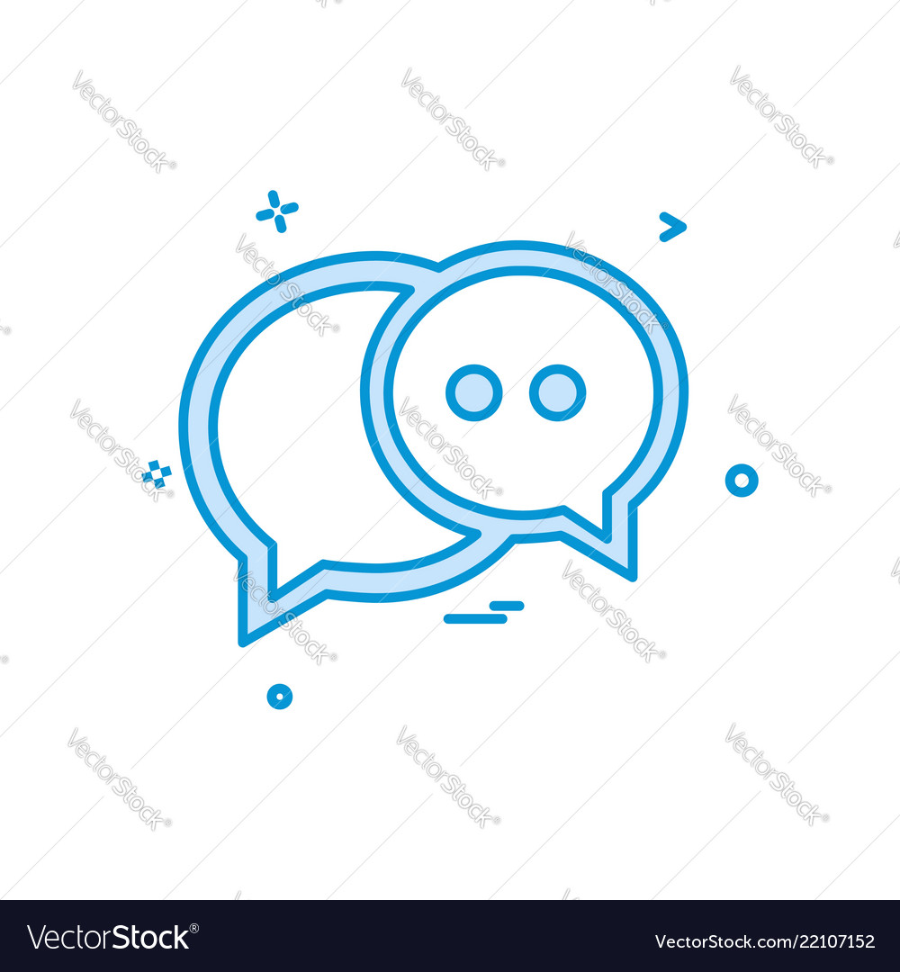 Chat sms text web icon design vector image Chat sms text web icon design