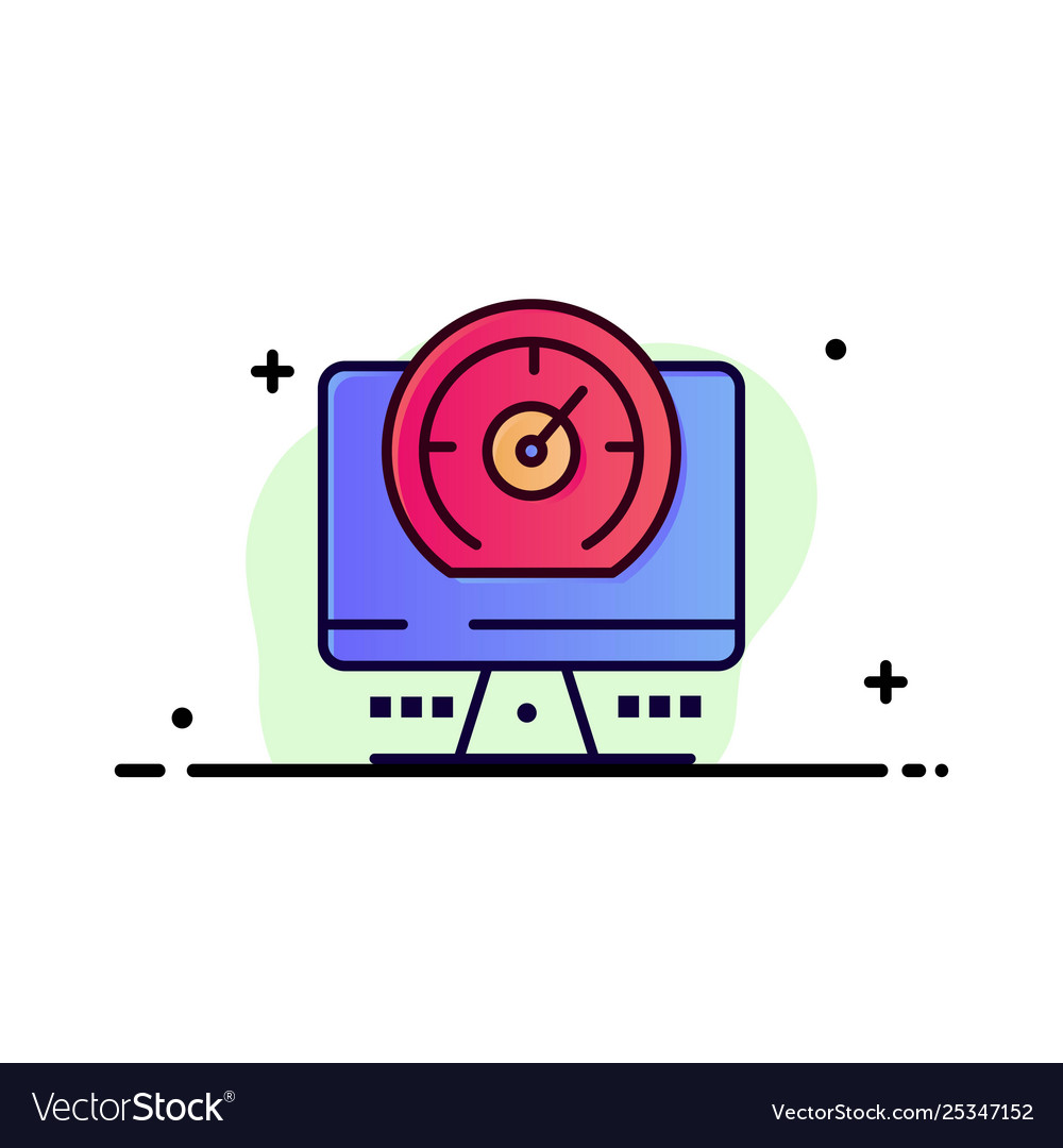 Compass computer timer location business flat vector image Compass computer timer location business flat