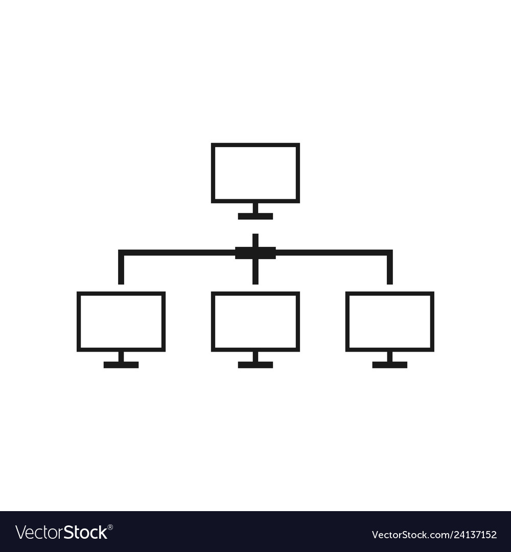 Computer network icon design template