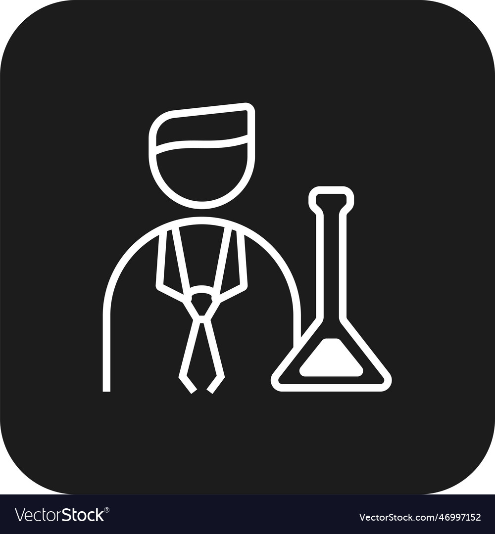 Data scientist analysis icon with black Royalty Free Vector