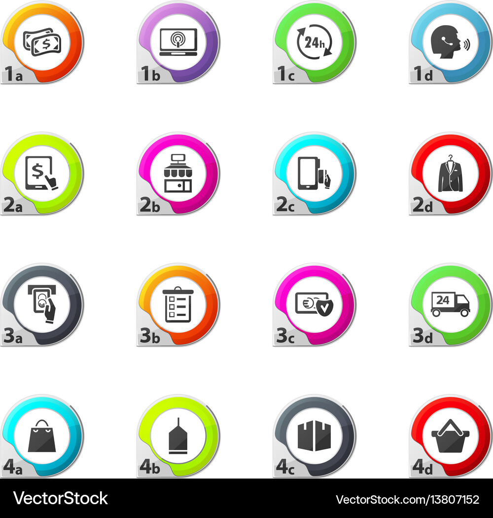E-commerce icons set Royalty Free Vector Image