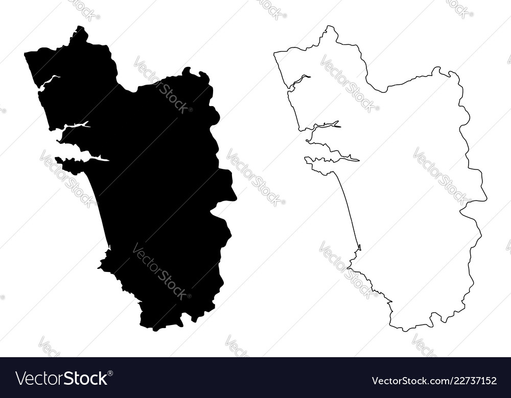 Goa map Royalty Free Vector Image - VectorStock