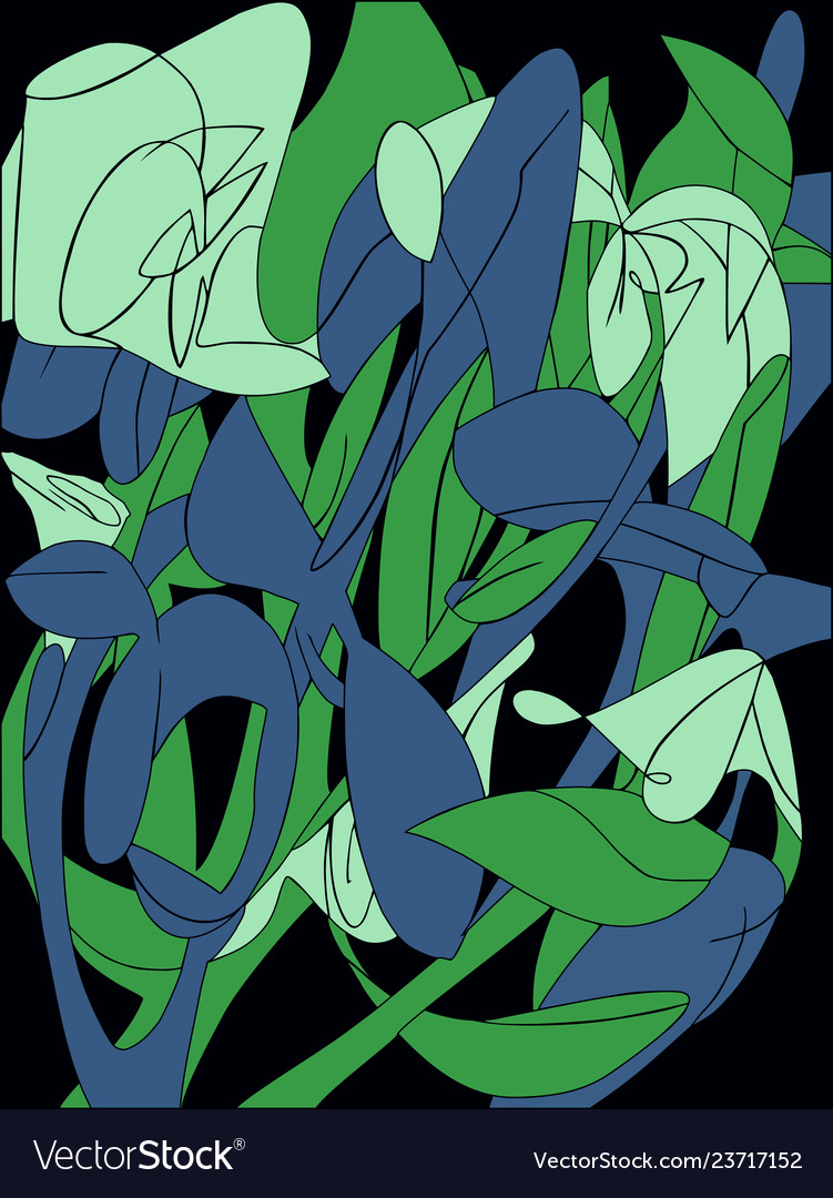 Lilies abstract drawing pattern background