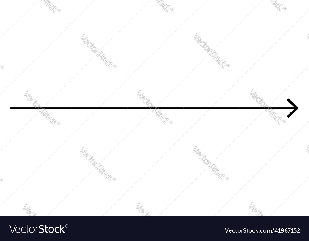 Long oblong right arrow cursor pointer element vector image Long oblong right arrow cursor pointer element