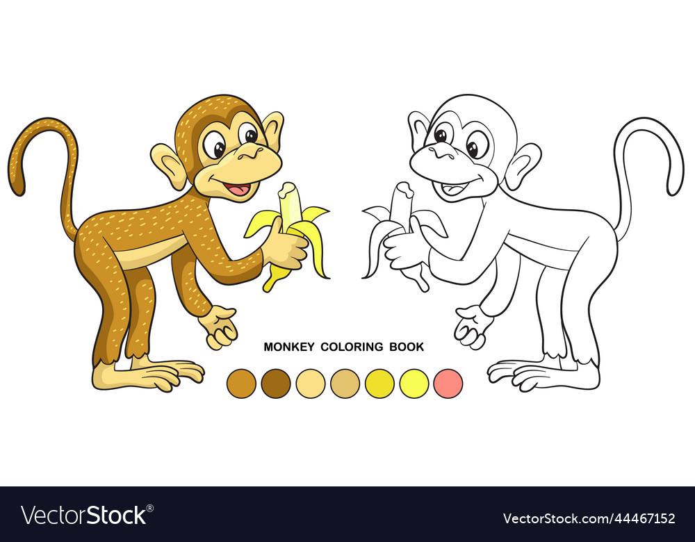 Monkey coloring book