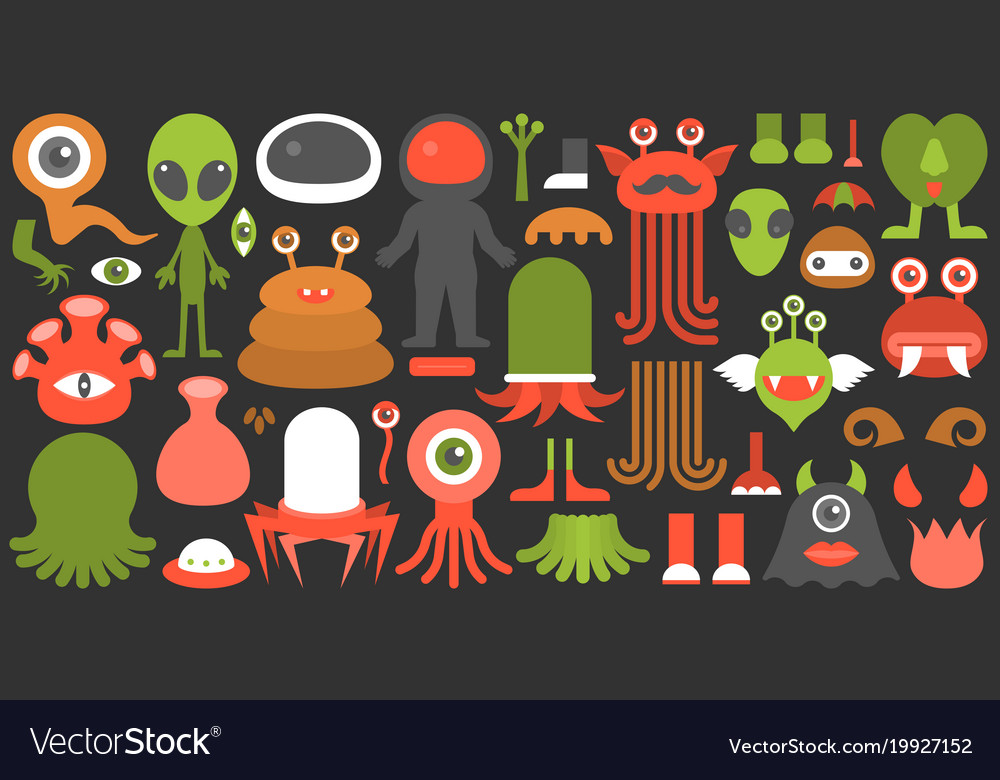Monster and alien creation kit with example