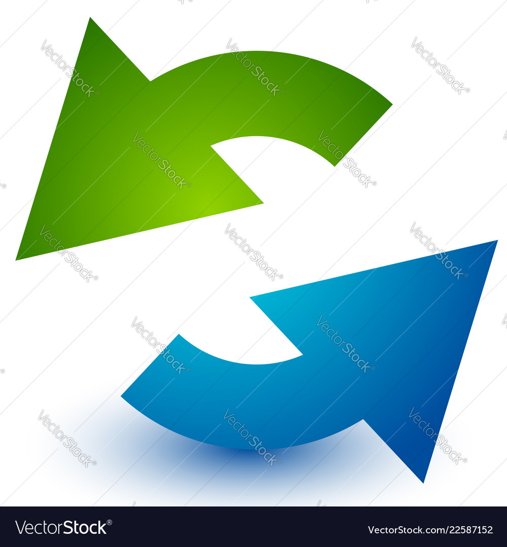 Pair of arrows in circle circular Royalty Free Vector Image