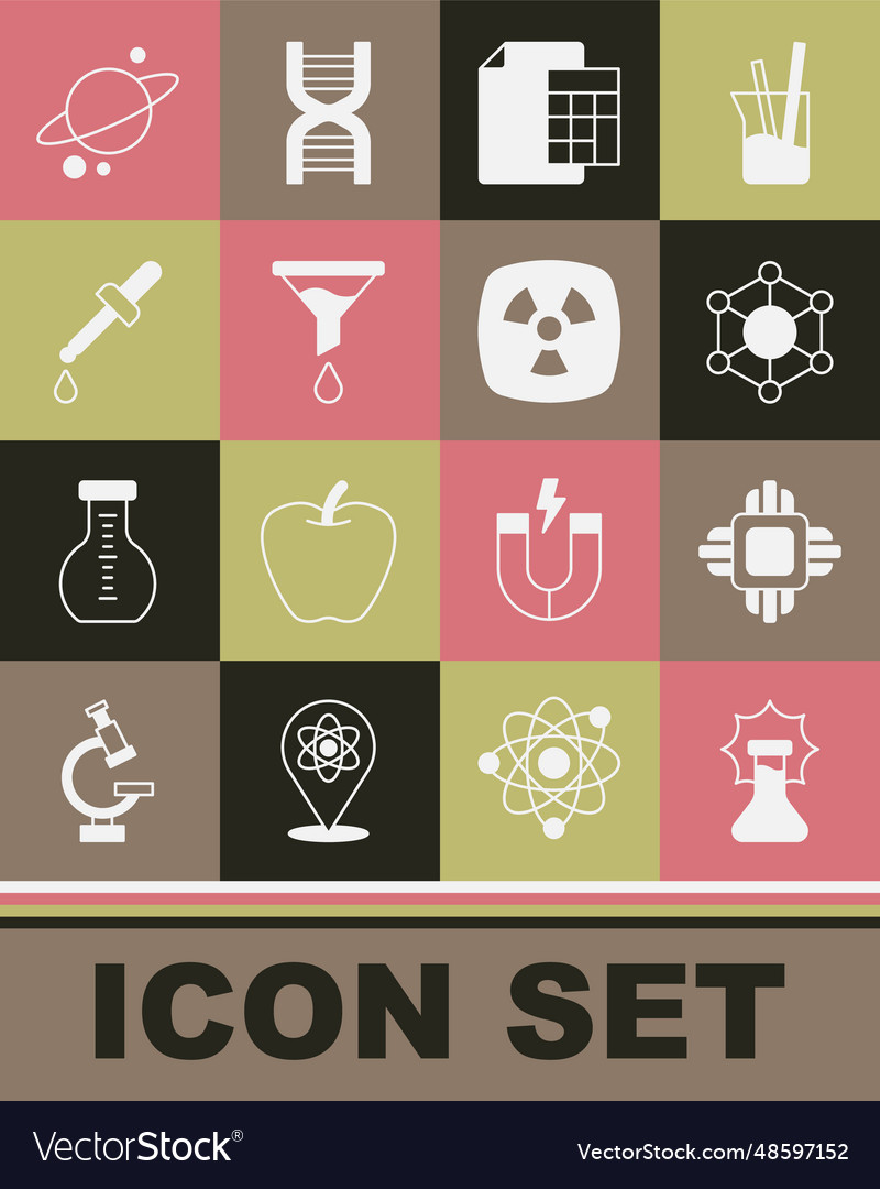 Set explosion in the flask processor cpu Vector Image Set explosion in the flask processor cpu