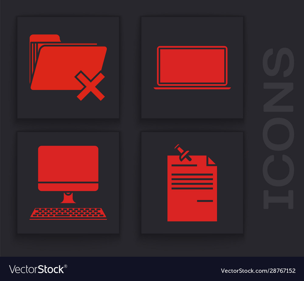Set note paper with pinned pushbutton delete