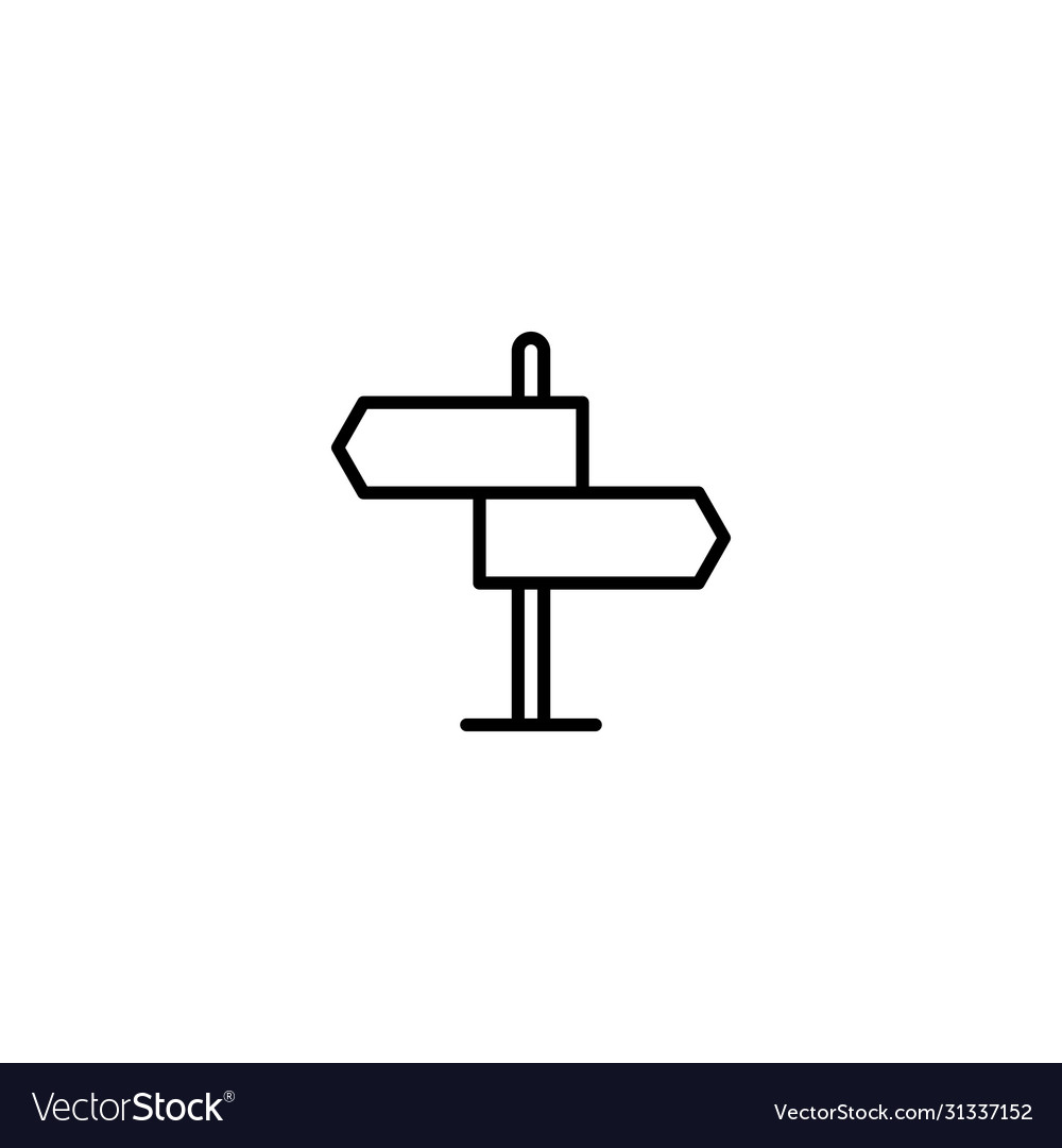 Signpost street sign icon Royalty Free Vector Image