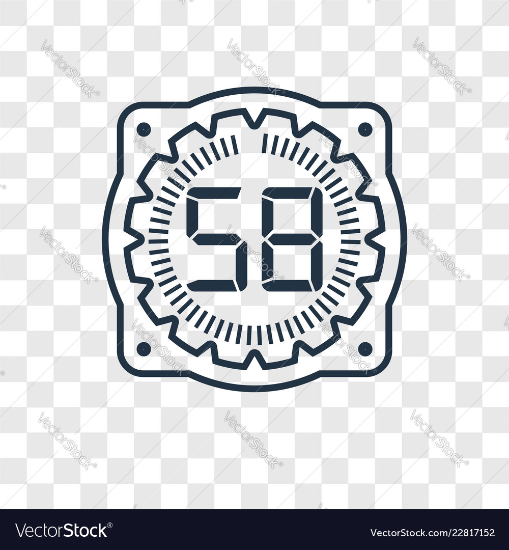 Time concept linear icon isolated on transparent