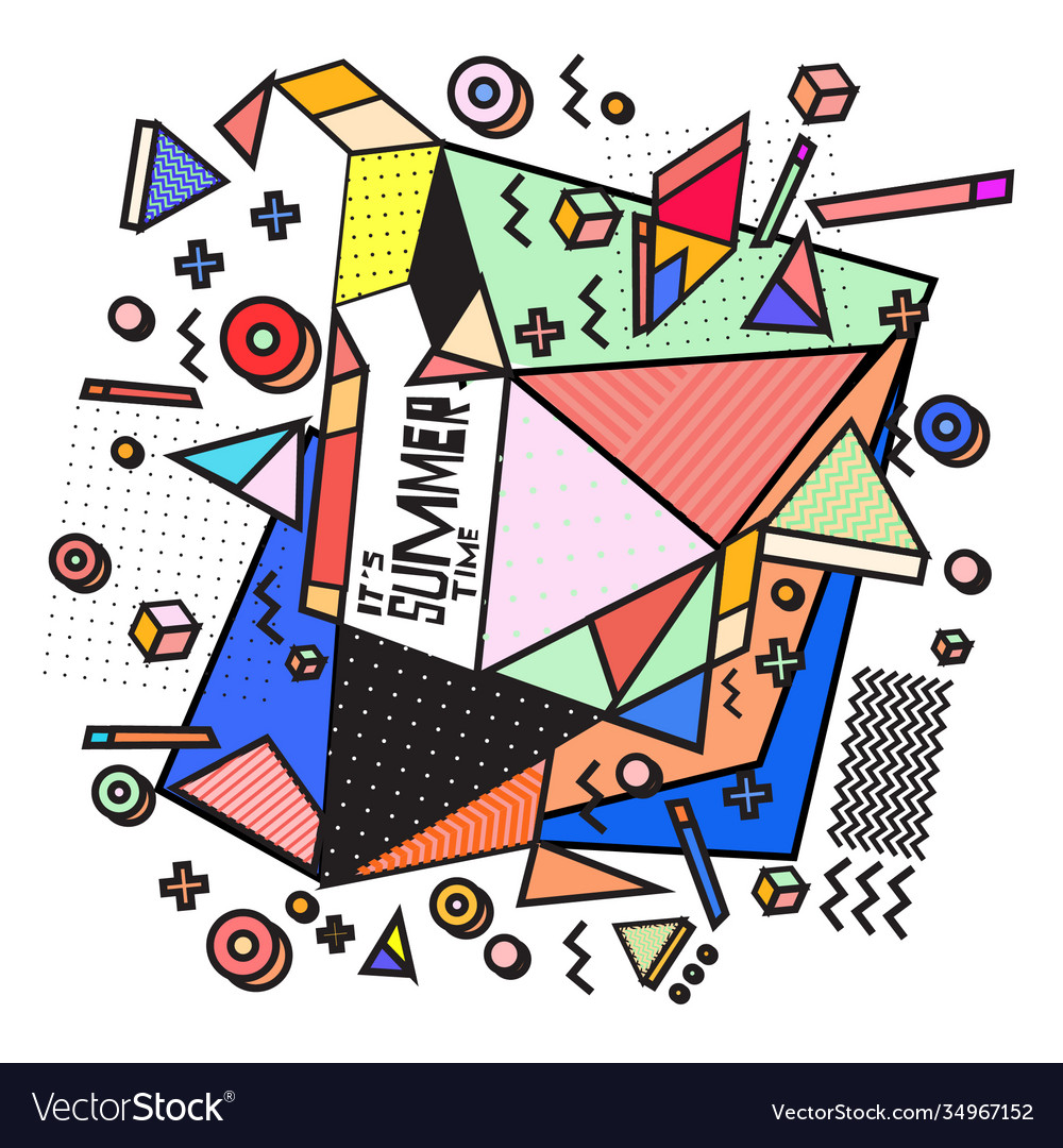 Triangle geometric forms for summer design event